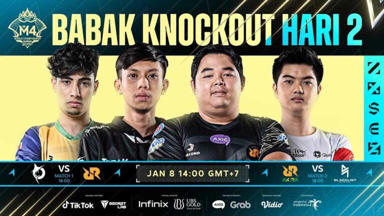 Hasil Pertandingan RRQ Akira vs Blacklist di Knockout Stage M4 MLBB