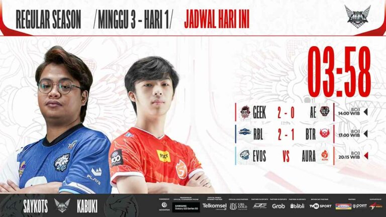 Hasil Evos Legends vs Aura Fire di Regular Season MPL ID S11