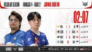 Hasil Evos vs Rebellion Zion di MPL ID S11 Regular Season Minggu ke-4