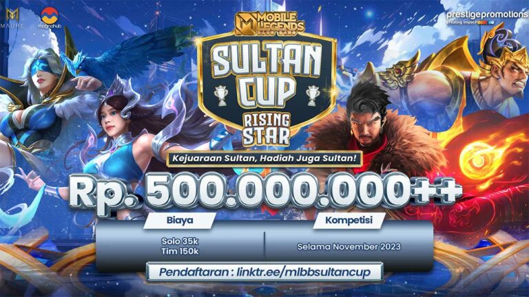 MLBB Sultan Cup Rising Star 2023, Turnamen ML Berhadiah 500 Juta, Begini Cara Daftarnya!