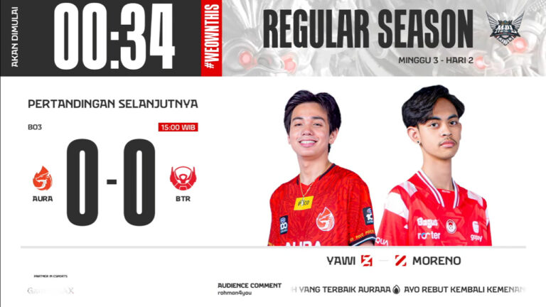 Hasil AURA vs Bigetron di MPL ID S13 Regular Season Hari ke-2 Minggu ke-3