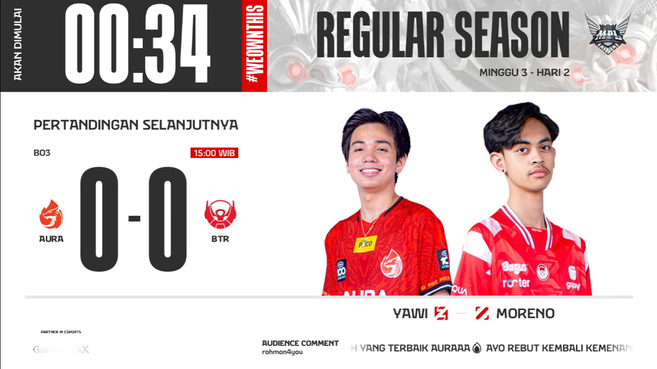 Hasil AURA vs Bigetron di MPL ID S13 Regular Season Hari ke-2 Minggu ke-3