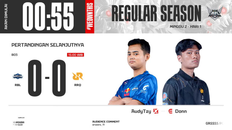 Hasil Rebellion vs RRQ di MPL ID S13 Regular Season Hari ke-1 Minggu ke-2
