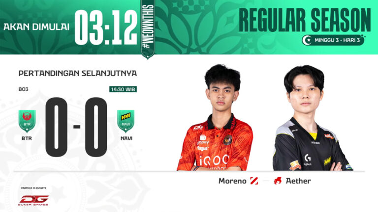 Hasil BTR vs NAVI di MPL ID S15 Regular Season Hari ke-3 Minggu ke-3