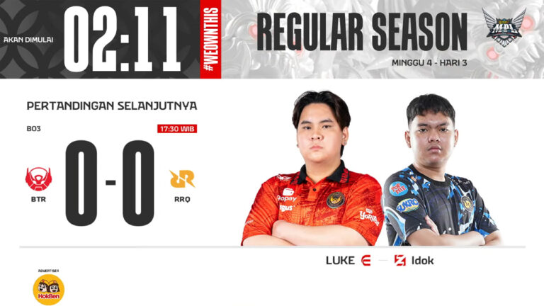 Hasil BTR vs RRQ di MPL ID S15 Regular Season Hari ke-3 Minggu ke-4