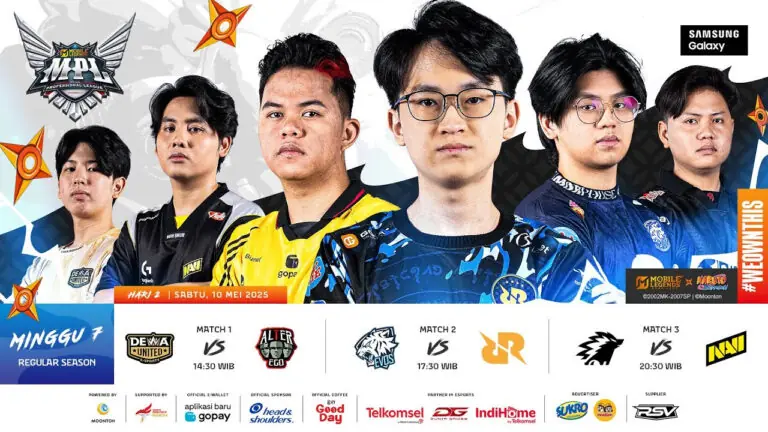 Hasil MPL ID S15 Day 2 Week 7: AE vs DEWA, RRQ vs EVOS, ONIC vs NAVI