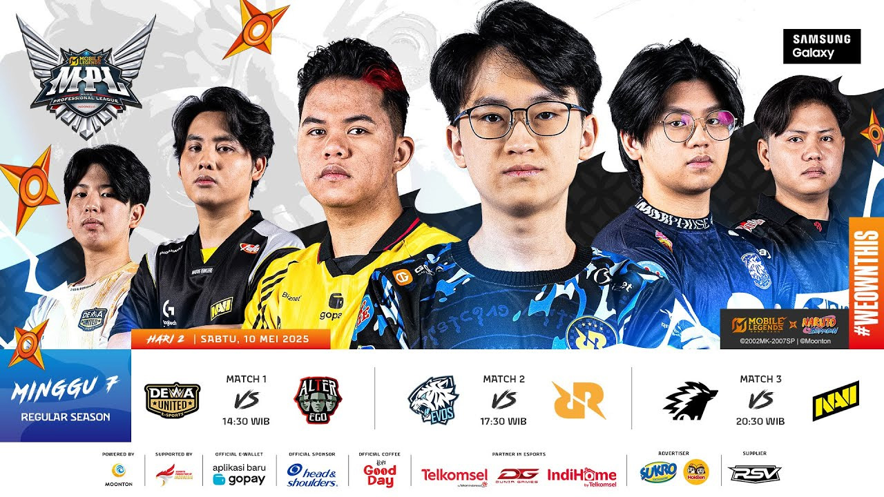 Hasil MPL ID S15 Day 2 Week 7: AE vs DEWA, RRQ vs EVOS, ONIC vs NAVI