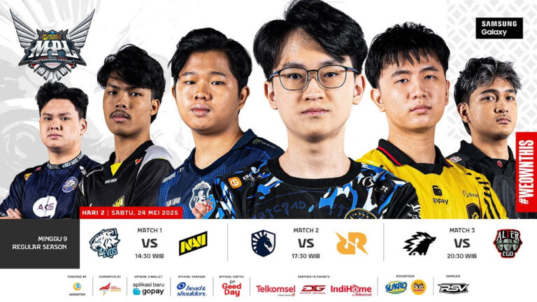 Hasil MPL ID S15 Day 2 Week 9: EVOS vs NAVI, RRQ vs TLID, ONIC vs AE