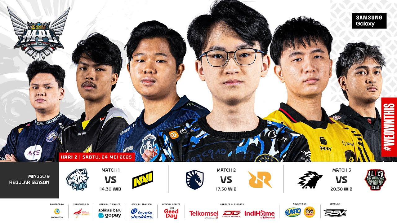 Hasil MPL ID S15 Day 2 Week 9: EVOS vs NAVI, RRQ vs TLID, ONIC vs AE