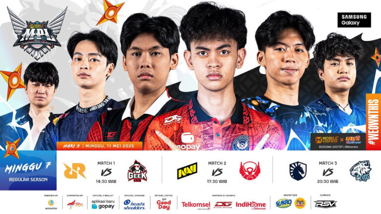 Hasil MPL ID S15 Day 3 Week 7: RRQ vs GEEK, BTR vs NAVI, EVOS vs TLID