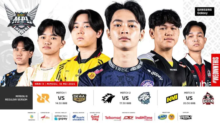 Hasil MPL ID S15 Day 3 Week 8: RRQ vs DEWA, ONIC vs EVOS, GEEK vs NAVI