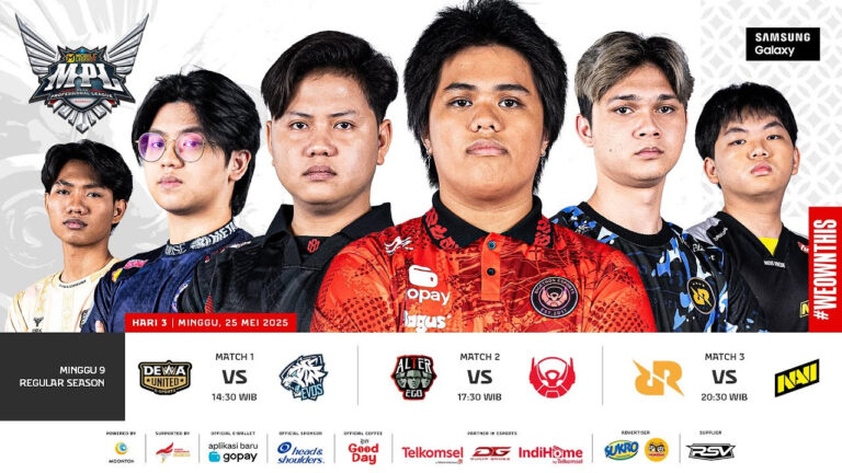 Hasil MPL ID S15 Day 3 Week 9: EVOS vs DEWA, BTR vs AE, RRQ vs NAVI