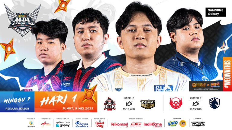 Hasil MPL ID S15 Day 1 Week 7: GEEK vs DEWA, BTR vs TLID
