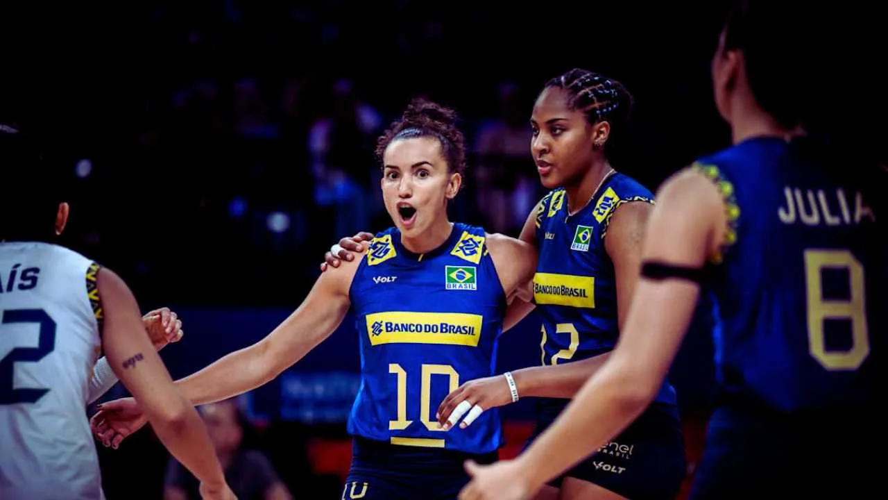 Gabi Comeback, Brasil Lumat Dominika 3-0 di VNL 2025, Tempel Ketat Papan Atas