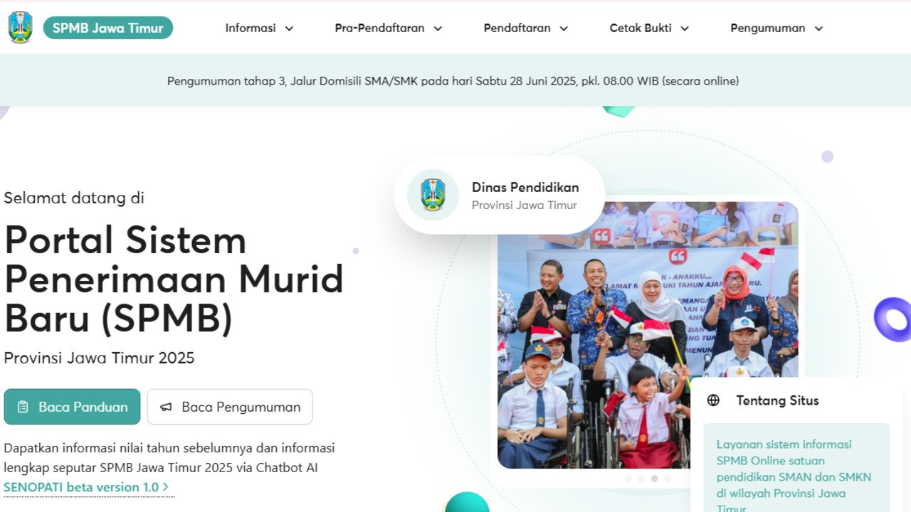 Cara Cek Wilayah Rayon SPMB Jatim 2025 Jalur Domisili untuk SMA dan SMK di SPMBJatim.net