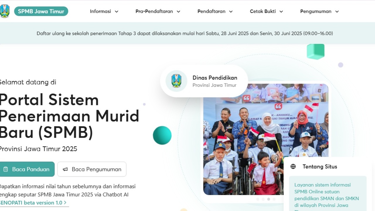 Cara Cek Pengumuman SPMB Surabaya 2025 Jalur Prestasi Nilai Rapor