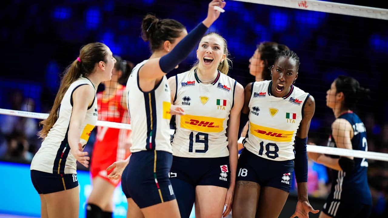 Tim Voli Putri Italia Tak Terkalahkan di VNL Putri 2025, Kalahkan Tiongkok 3-0