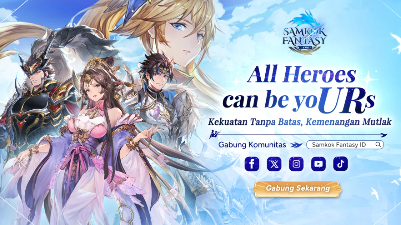 Samkok Fantasy Hadir di Indonesia, Game Strategi dan Gacha dengan Visual Anime Memukau!