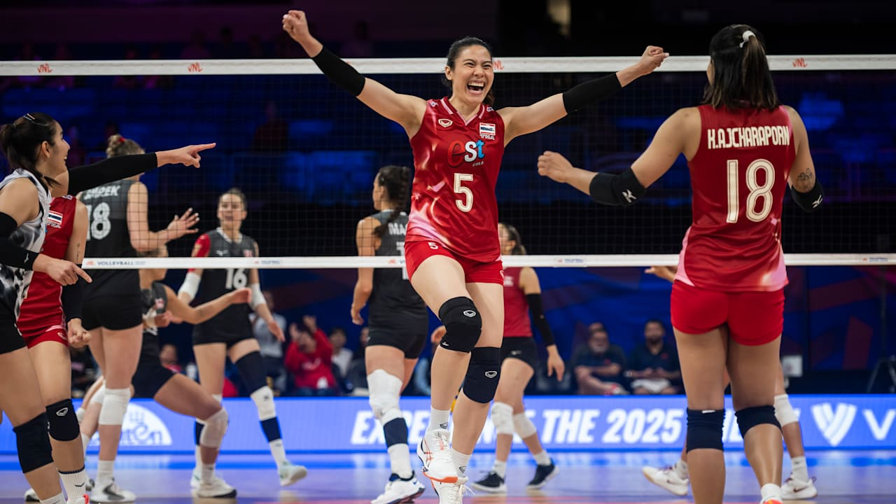 Thailand Bertahan di VNL Putri 2025 Usai Menang Dramatis atas Kanada