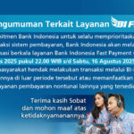 BI FAST Gangguan 16 Agustus 2025, Pengguna Ramai-ramai Mengeluh di X