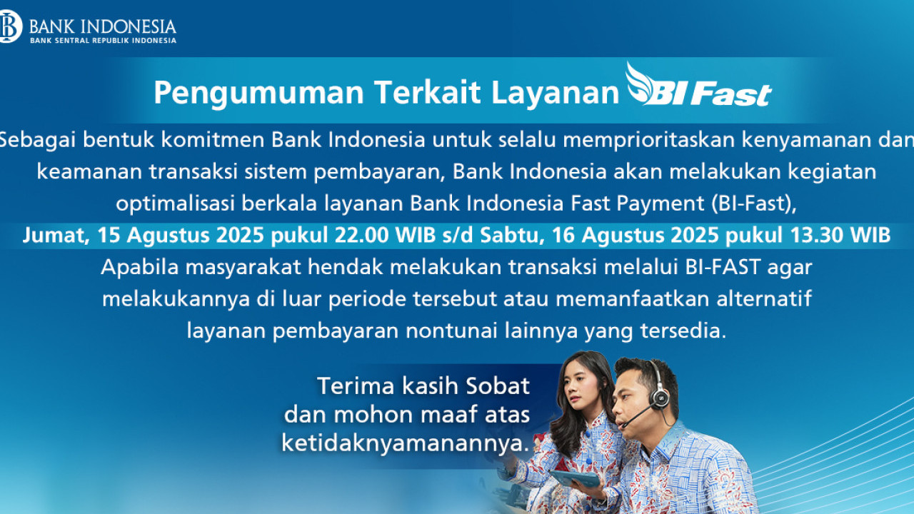 BI FAST Gangguan 16 Agustus 2025, Pengguna Ramai-ramai Mengeluh di X