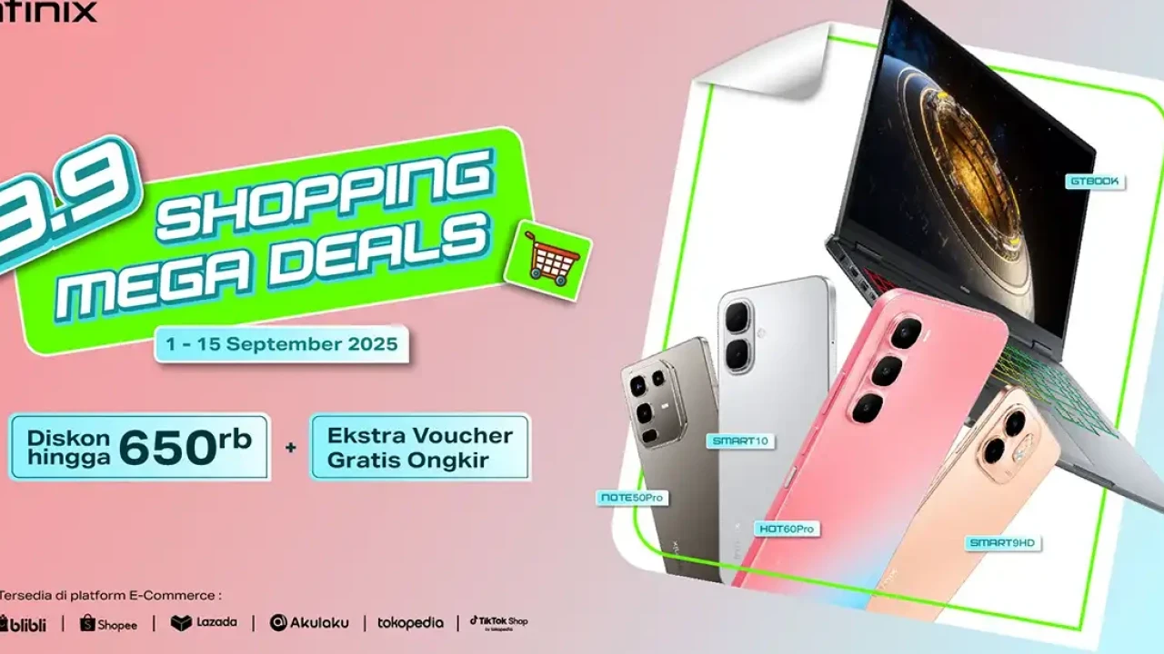 Promo 9.9 Infinix: Shopping Mega Deals Diskon Hingga Rp650 Ribu dan Cashback Menarik!