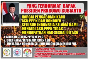 Tuntutan PPPK Berubah Jadi Kenaikan PNS, Surati Presiden, Sebar Spanduk