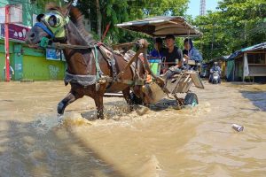 Ketika Delman Jadi Jembatan Saat Banjir Dayeuhkolot Bandung