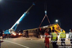 Kecelakaan di Exit Tol Krapyak, Bus Tidak Layak Jalan