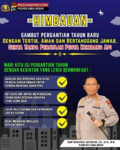 Kapolres Simalungun Ajak Warga Rayakan Tahun Baru 2026 dengan Tertib, Tanpa Kembang Api